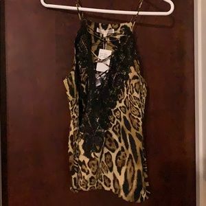 WAYF Posie Lace Lined V-Neck Tank